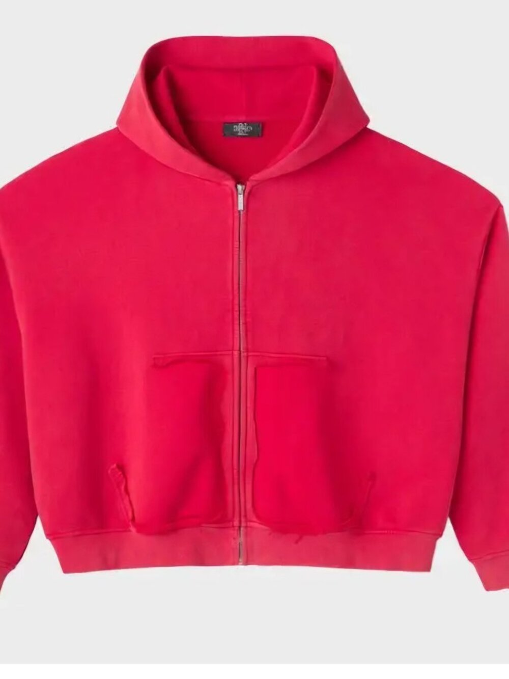 HMDD Clifford Zip Up Cut Out Hoodie Red Size S NWT